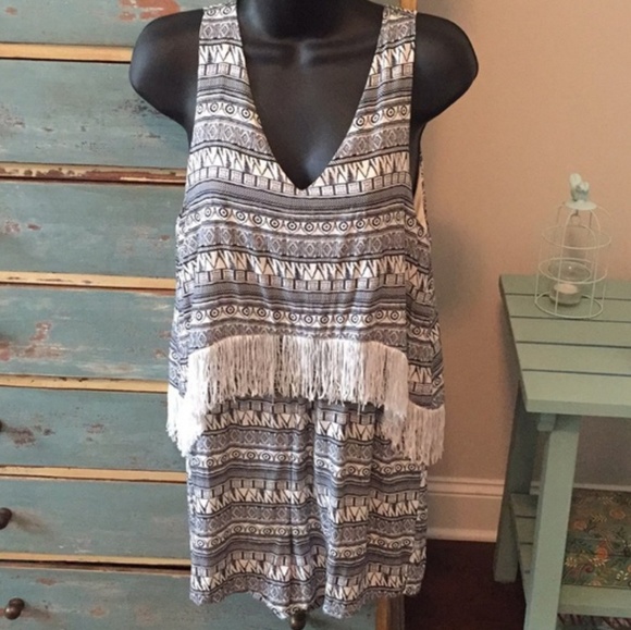 Paper Crane Other - Fringed Romper
